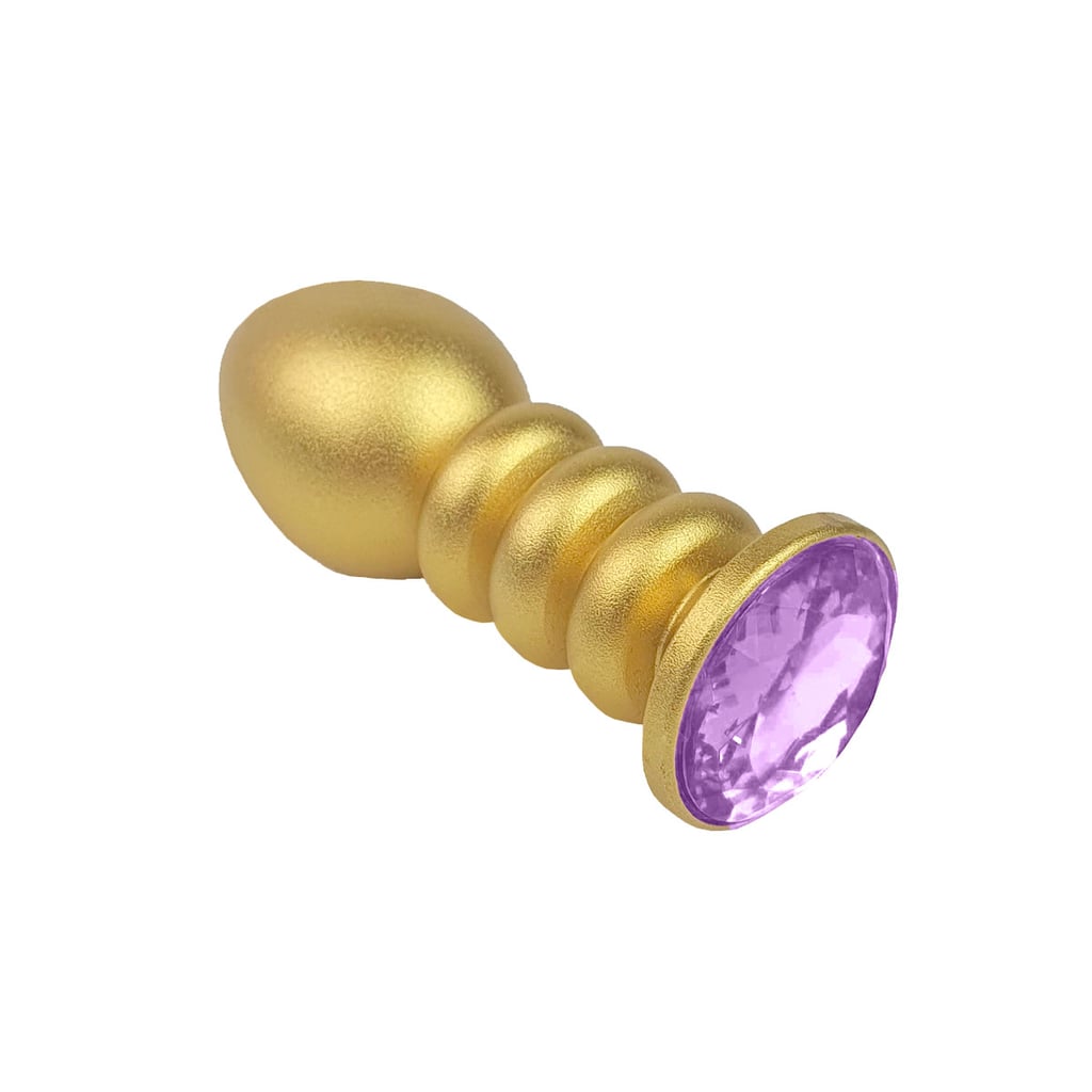 Plug Anal "P" no Formato Escalonado, Dourado e Fosco com Detalhe de Joia - Lust Metal Anal Screw | 7,7 x 2,8 cm | Disponível em 10 Cores - 11