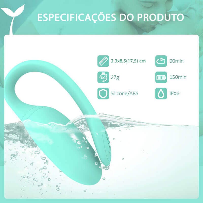 Simulador para Treinamento Muscular do Assoalho Pélvico e Músculos Vaginais - Magic Motion Kegel Rejuve - 6 x 3 cm - 7