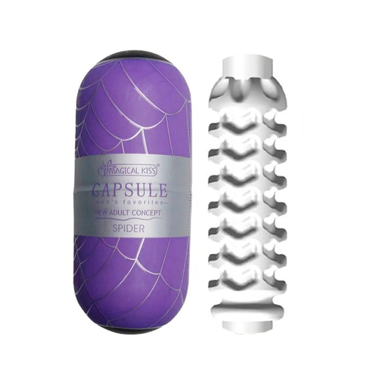 Masturbador Masculino em Formato de Cápsula e Textura Interna - Magical Kiss Capsule Spider - 1