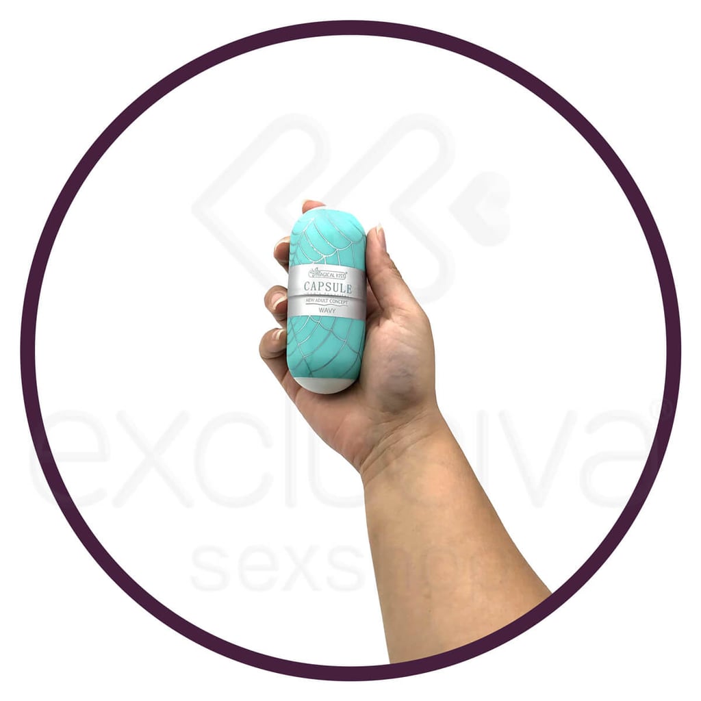 Masturbador Masculino em Formato de Cápsula e Textura Interna - Magical Kiss Capsule Wavy - 3