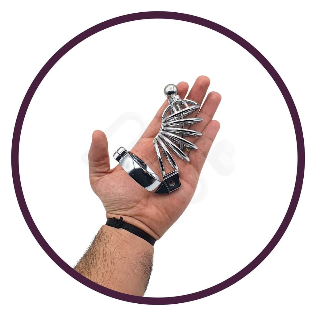 Cinto de Castidade Masculino Vazado com Penetrador de Uretra - Male Chastity Device | 11,5 x 3,3 cm - 6