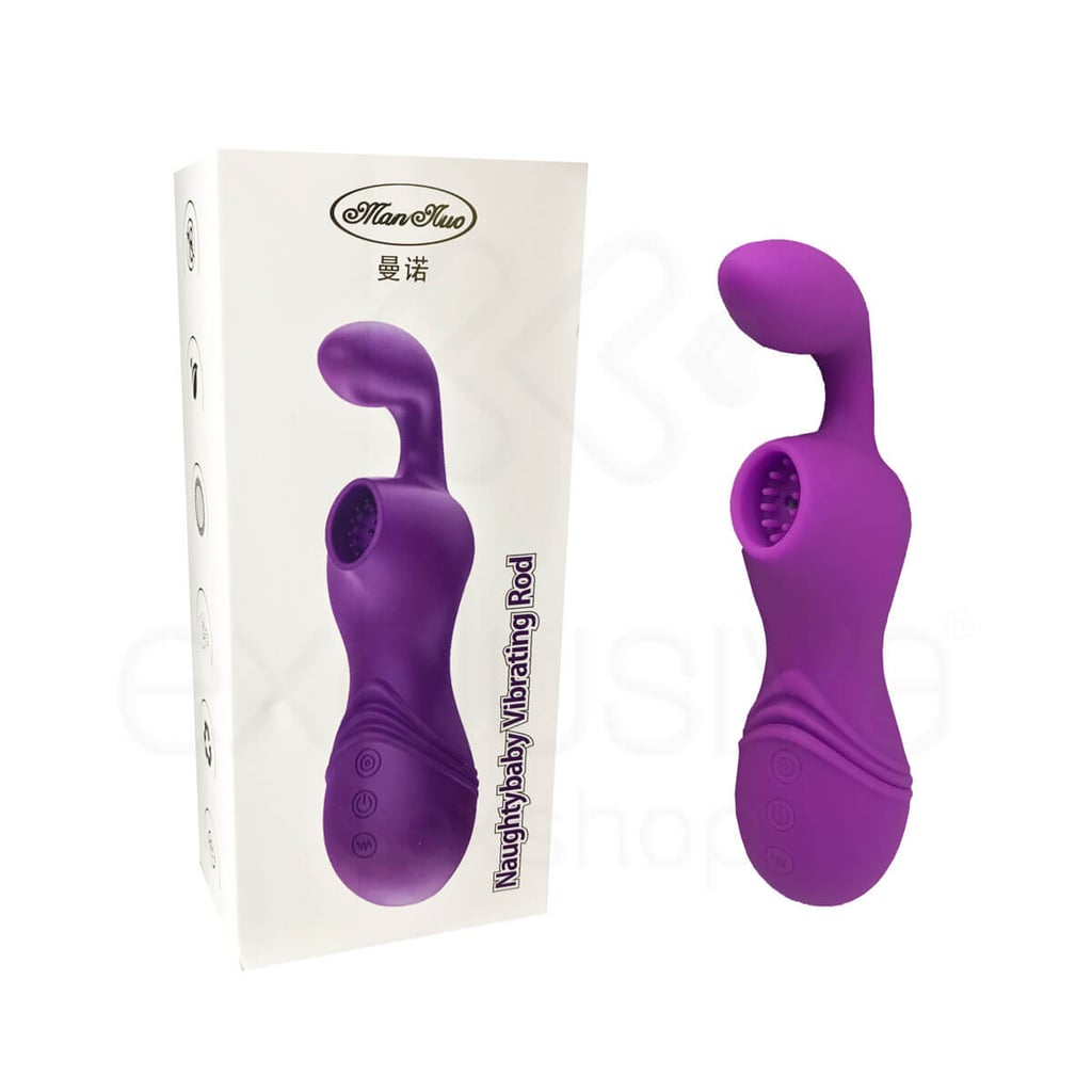 Vibrador Estimulador de Ponto G e Clitóris com Tecnologia de Sucção e 12 Modos de Vibração - Man Nuo Naughty Baby Vibrating Rod - 1