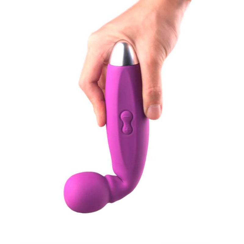 Massageador Recarregável com 3 Estimuladores e 9 Modos de Vibração - S-Hande Bowling - 18 x 3,5 CM | Cor: Roxo - 7