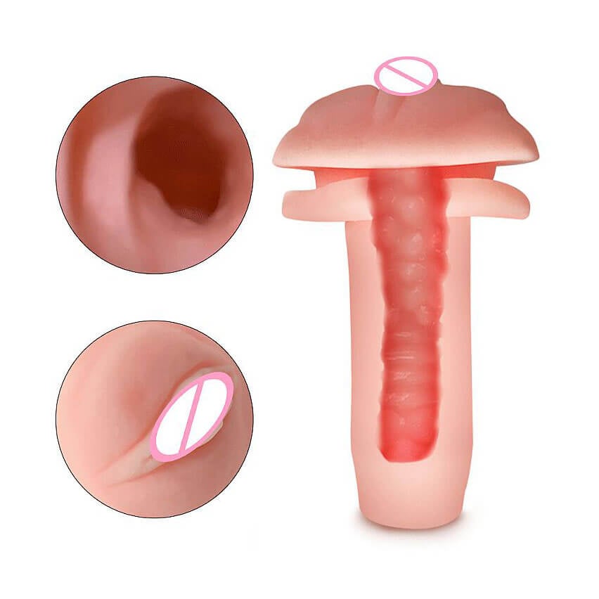 Masturbador Lanterna em Forma de Vagina Realística com 7 Movimentos Vai e Vem, Ventosa Removível e Gemido - Sniper - 3