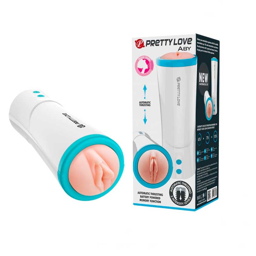 Masturbador Lanterna em Formato de Vagina em TPR com 3 Velocidades de Sobe e Desce - Pretty Love Aby - 1