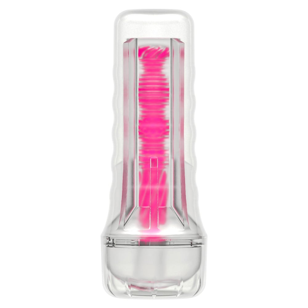 Masturbador Lanterna em TPE Transparente com Formato de Vagina e Efeito Fosforescente - Lovetoy Lumino Play Pink Glow | 18 x 3 cm - 2