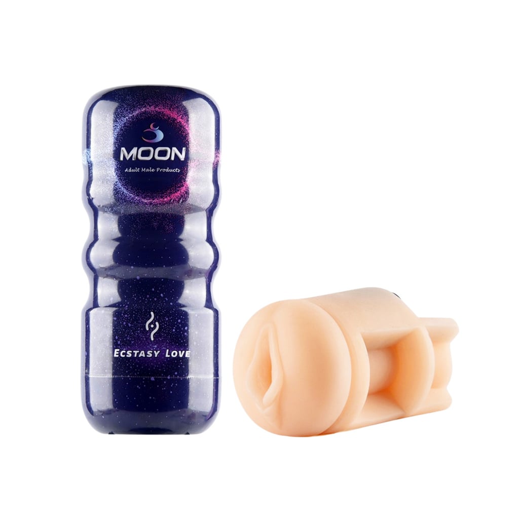 Masturbador Masculino no Formato de Copo com Vagina Realística em Cyberskin e Bullet sem Fio com Vibração Única - Moon Ecstasy Love - 1