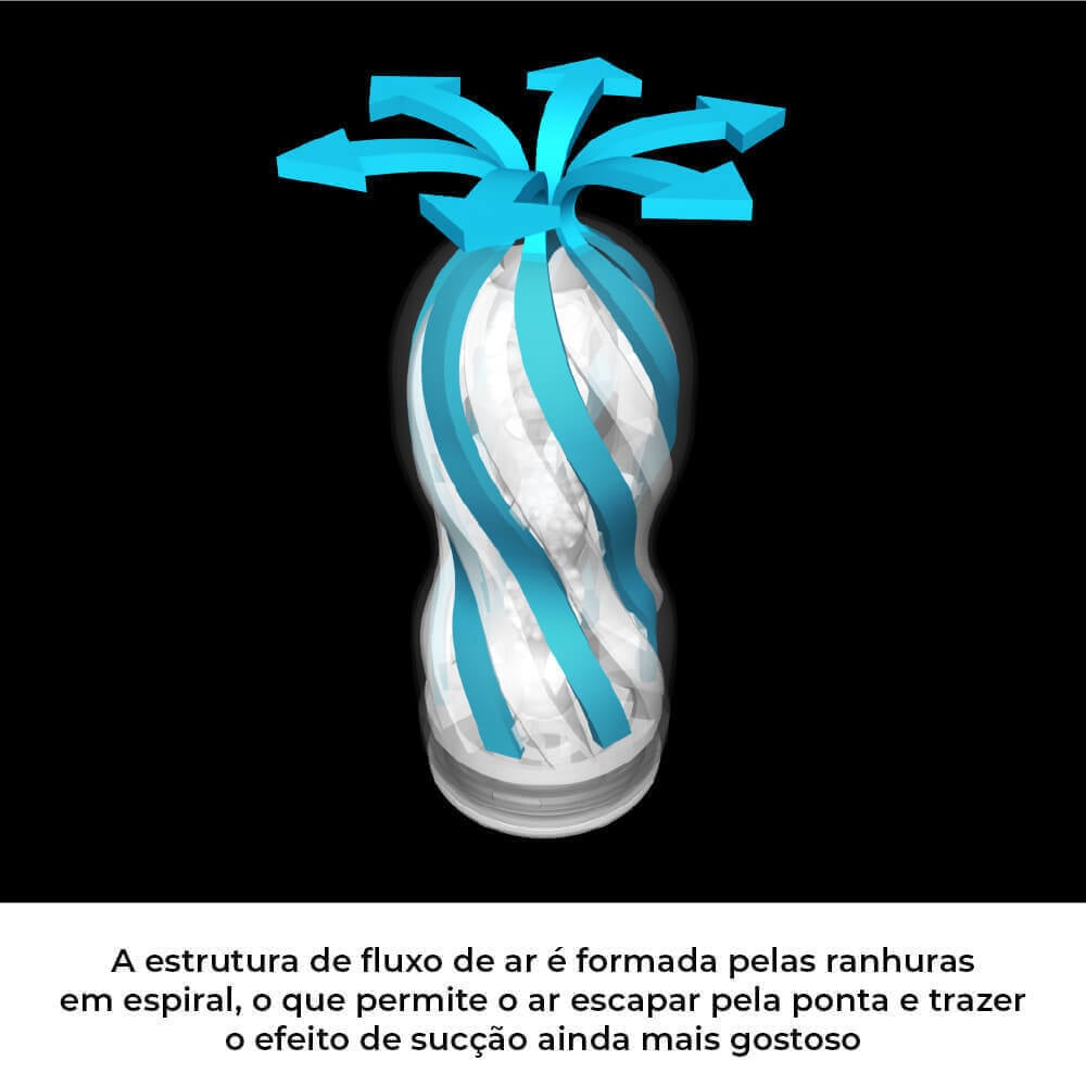 Masturbador Masculino Reutilizável com Textura Interna e Feito para Pênis Acima da Média - Tenga Air-Tech Ultra - 4