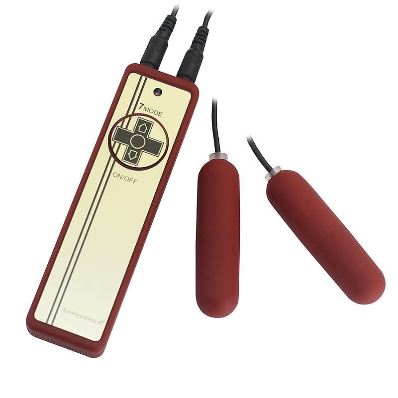 Bullet Duplo com 7 Modos de Vibração e Controle Remoto com Fio - Aphrodisia | Disponível em 2 Cores - 7