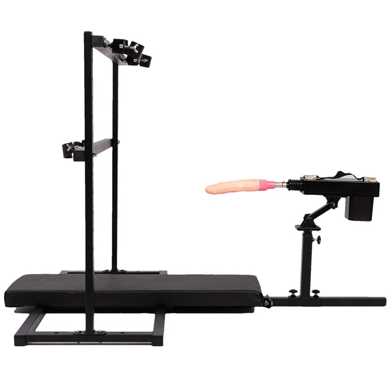 Moldura Dupla com Restrição de Pulsos, Tornozelos com Haste Ajustável e Máquina de Sexo Bivolt - Sex Furniture - 7