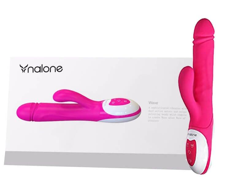 Nalone Wave - Vibrador Estimulador de Clítoris Recarregável Vai e Vem com 7 Modos de Vibração e Resistente à Água - 14,5 x 3,5 cm - 1
