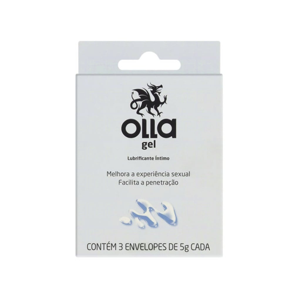 Lubrificante Íntimo A Base de Água com 3 Sachês - Olla Gel - 5g - 1