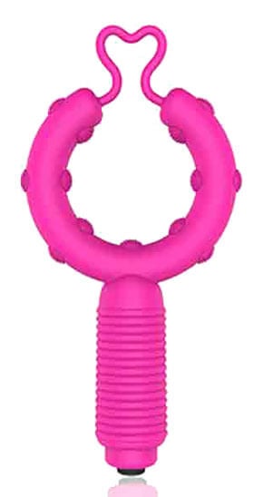 Oscar Cock Ring - Anel Peniano com Estimulador Clitoriano e Vibração Única - 10 x 5 cm | Cor: Rosa - 2