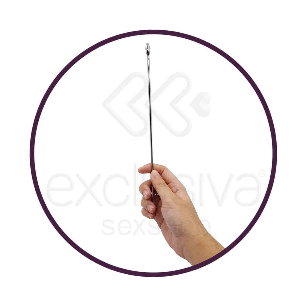 Penis Plug - Penetrador de Uretra em Aço para Prática de Sounding - 23 x 0,6 cm - 3
