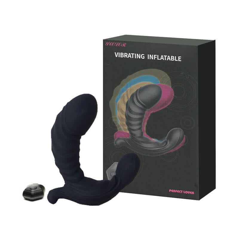 Perfect Lover Vibrating Inflatable - Estimulador de Próstata com 7 Modos de Vibração e Tecnologia de Inflação com Controle Remoto sem Fio - 8,8 x 3,6 cm - 1
