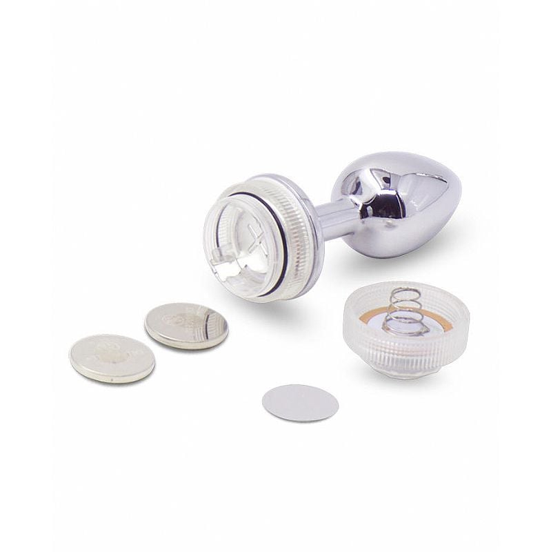 Plug Anal no Tamanho ''P'' em Alumínio com Luz de Led e Controle Sem Fio - 6 x 2,6 cm - 2
