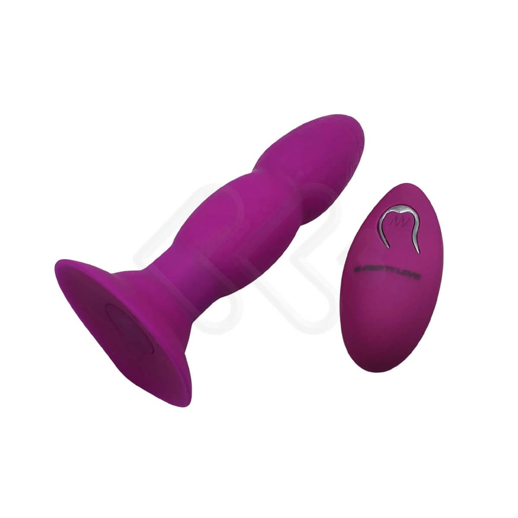 Plug Anal Cônico com Ventosa, Controle Remoto sem Fio, 4 Modos de Vibração e Rotação - Pretty Love Beaded For Extra Pleasure - 11,8 x 3,4 cm | Disponível em 3 Cores - 8