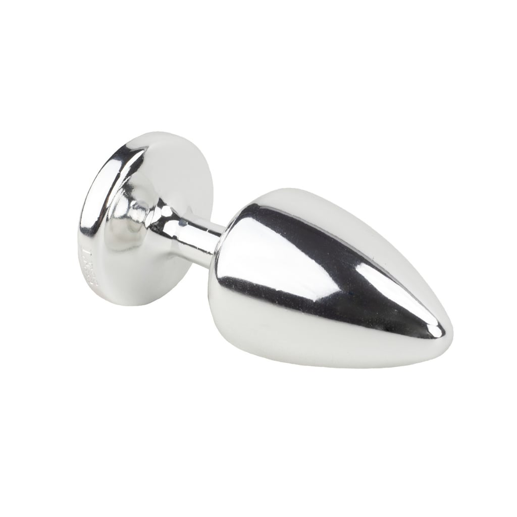 Plug Anal "P" em ABS Atóxico com Formato Cônico e Detalhes de Joias Cravejadas - Hard Less | 6 x 2,6 cm | Cor: Cromado com Pedra Ônix - 2