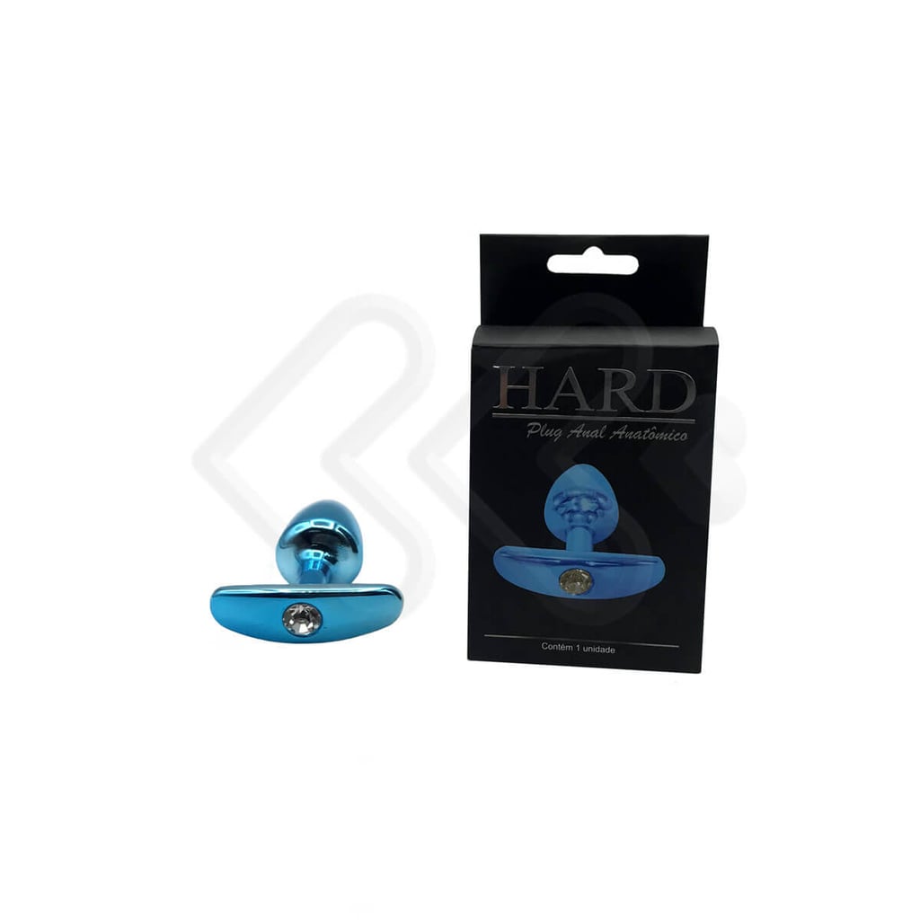 Plug Anal "P" Cônico em Metal com Joia e Base Removível - Hard | 5,8 x 2,6 cm | Disponível em 7 Cores - 1