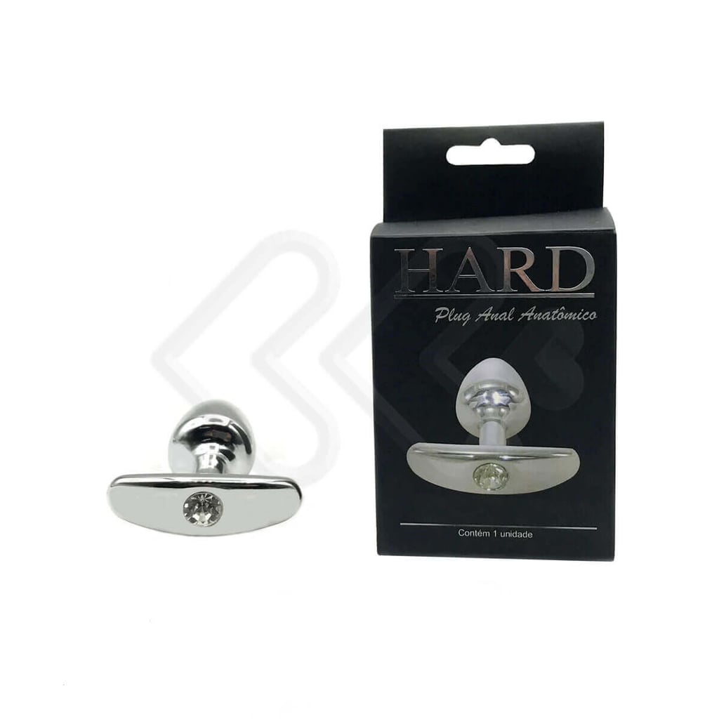 Plug Anal "P" Cônico em Metal com Joia e Base Removível - Hard | 5,8 x 2,6 cm | Disponível em 7 Cores - 5