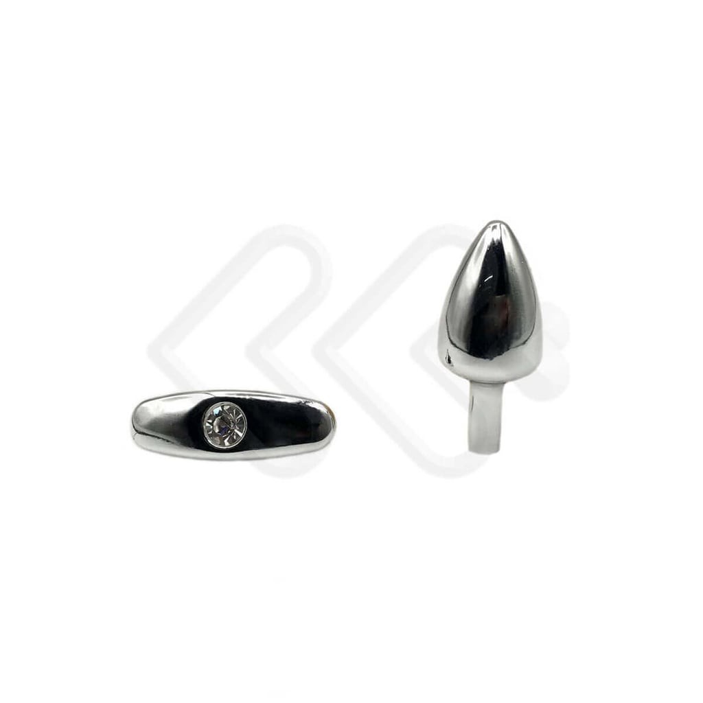 Plug Anal "P" Cônico em Metal com Joia e Base Removível - Hard | 5,8 x 2,6 cm | Disponível em 7 Cores - 7