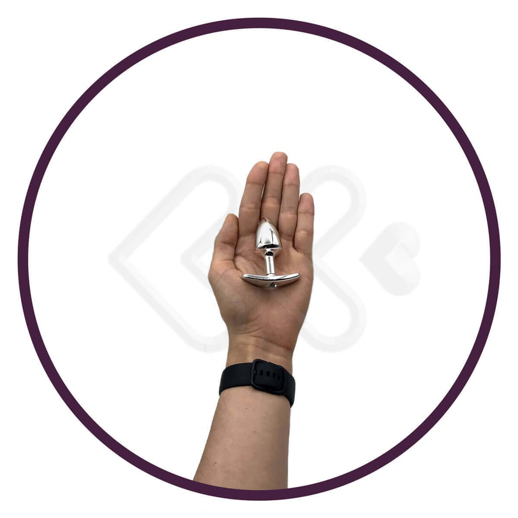 Plug Anal "P" Cônico em Metal com Joia e Base Removível - Hard | 5,8 x 2,6 cm | Disponível em 7 Cores - 8