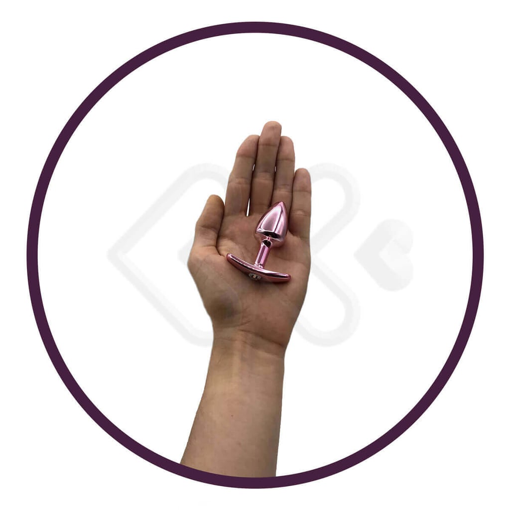 Plug Anal "P" Cônico em Metal com Joia e Base Removível - Hard | 5,8 x 2,6 cm | Disponível em 7 Cores - 24