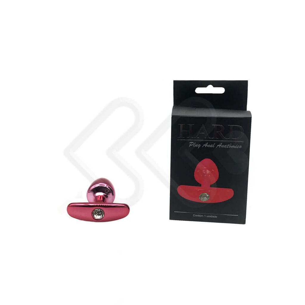 Plug Anal "P" Cônico em Metal com Joia e Base Removível - Hard | 5,8 x 2,6 cm | Disponível em 7 Cores - 25