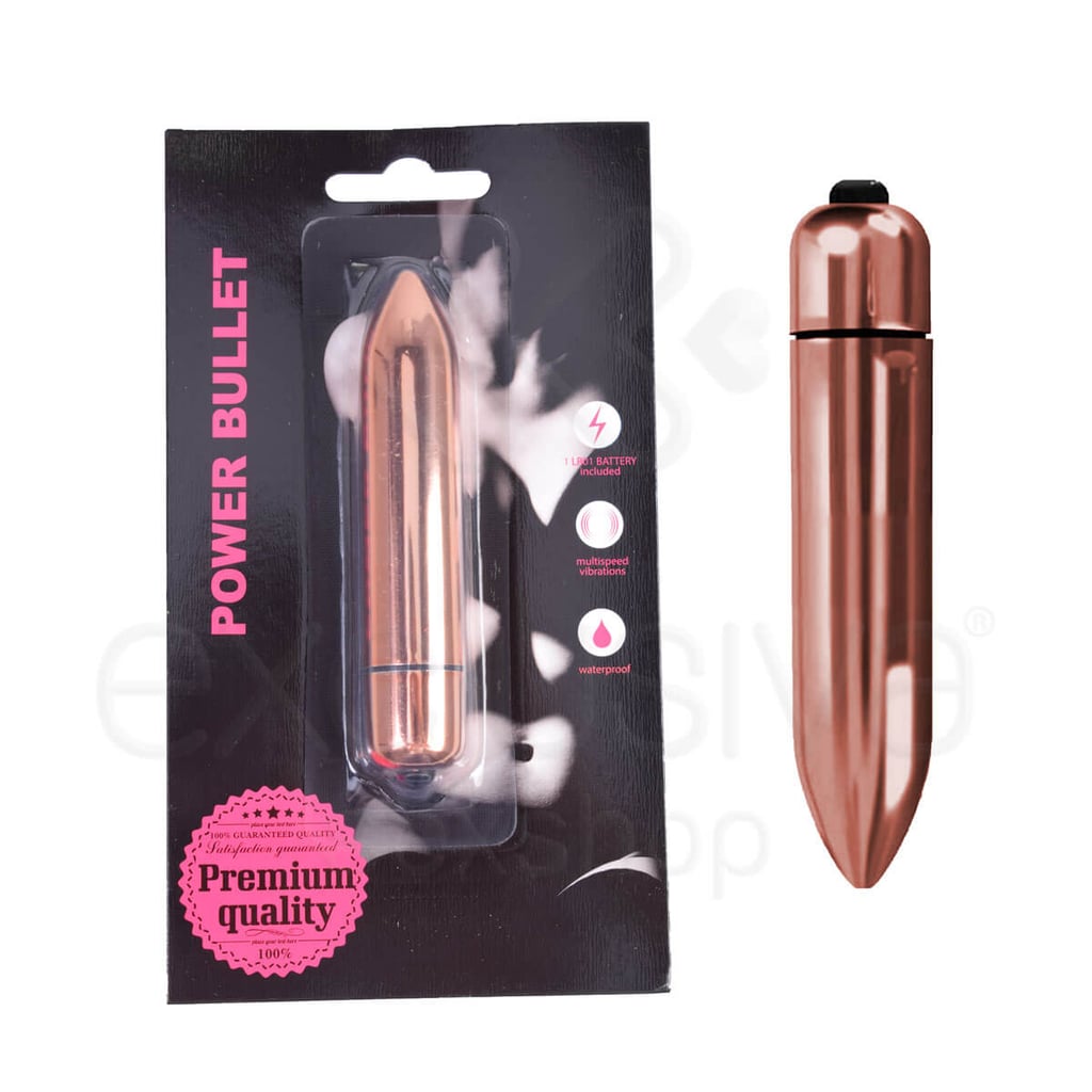 Power Bullet - Cápsula Vibratória com 7 Modos de Vibração - 9,5 x 2,1 cm | Cor: Rosé Gold - 1