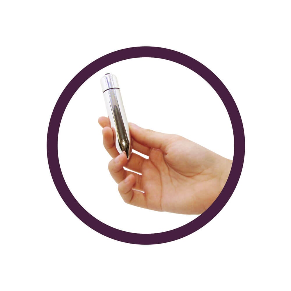 Power Bullet - Cápsula Vibratória com 7 Modos de Vibração - 9,5 x 2,1 cm | Cor: Prata - 2