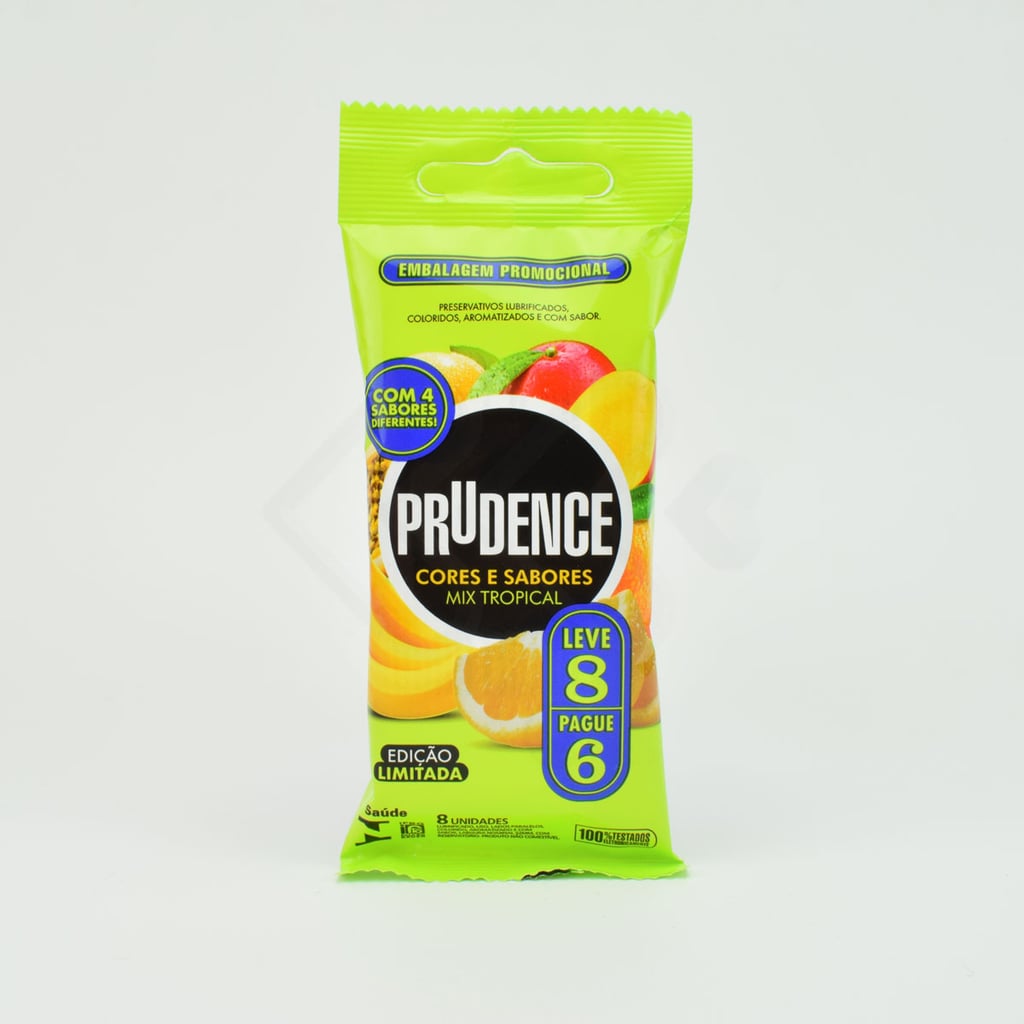 Preservativo Mix Tropical Cores e Sabores - Prudence | 8 Unidades - 1