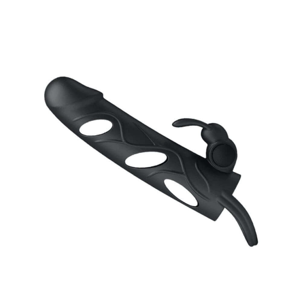 Pretty Love - Capa Peniana Vazada com Anel para Escroto e Estimulador de Clítoris | Cor: Preto - 7