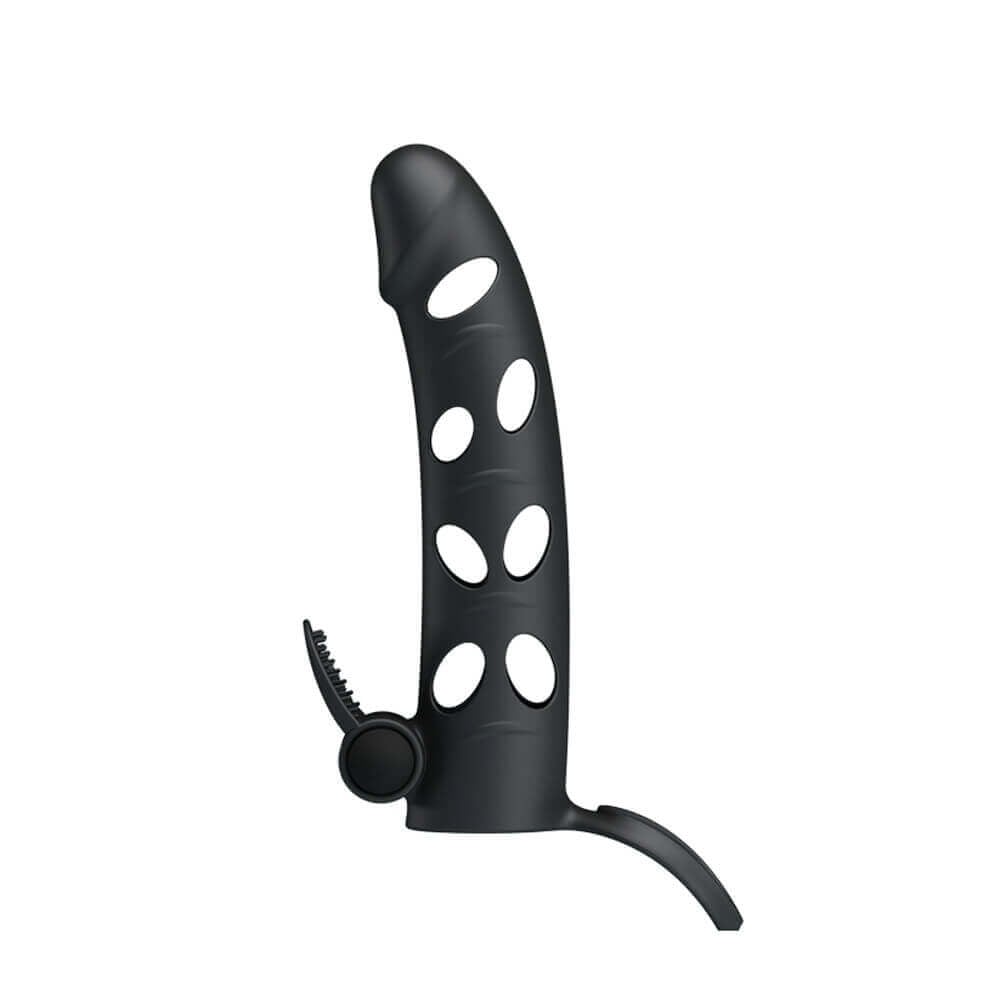 Pretty Love - Capa Peniana Vazada com Anel para Escroto e Estimulador de Clítoris | Cor: Preto - 4