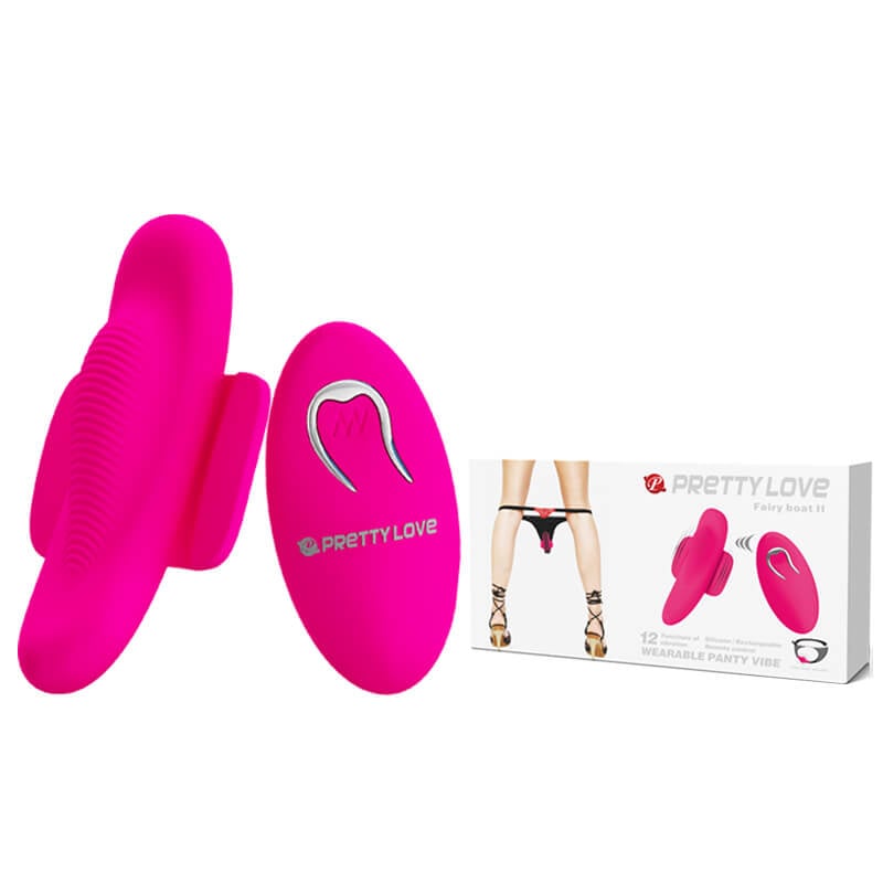 Vibrador de Calcinha Recarregável com 12 Modos de Vibração e Controle Remoto sem Fio - Pretty Love Fairy Boat II - 3