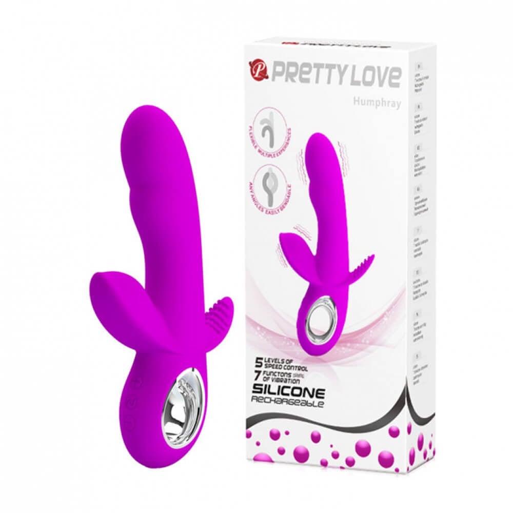 Pretty Love Humphray - Vibrador Flexível Estimulador de Ponto G e Clítoris Recarregável com 7 Modos de Vibrações, 5 Modos de Intensidade - 17,2 x 3 cm - 1