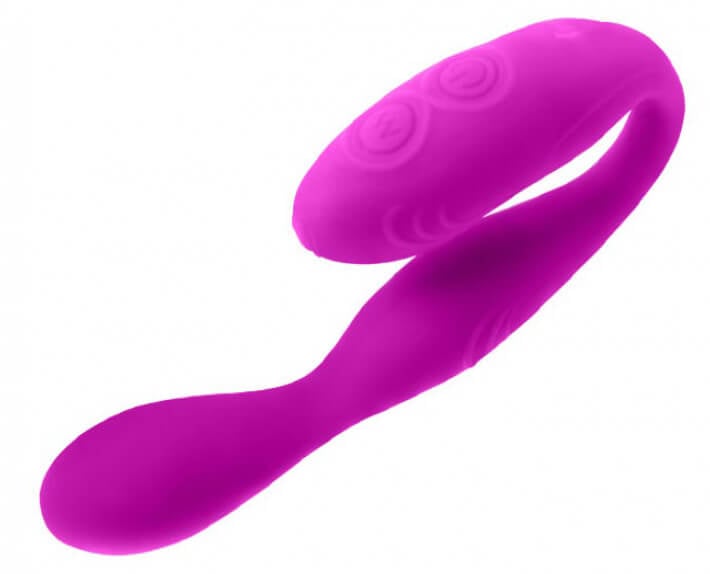 Pretty Love Lust - Vibrador Recarregável de Dupla Estimulação com 30 Modos de Vibração, a Prova D'Água - 13,5 x 2,5 cm - 3