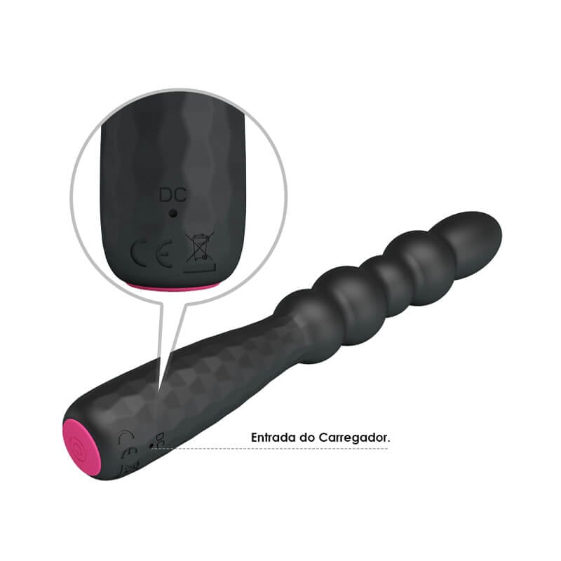 Vibrador de Ponto G Escalonado no Formato de Bastão com 12 Modos de Vibração - Pretty Love Monroe - 10,5 x 2,5 cm - 9