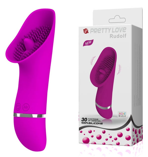Vibrador em Silicone com Textura Estimuladora, 30 Funções de Vibração e Resistência a Água - Pretty Love Rudolf | 15,5 x 4,5 cm - 1