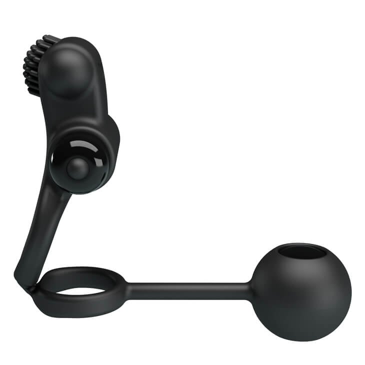 Anel Peniano e Escrotal com Estimulador Clitoriano, Peso e 10 Modos de Vibração - Pretty Love Vibration Penis Sleeve IV - 3