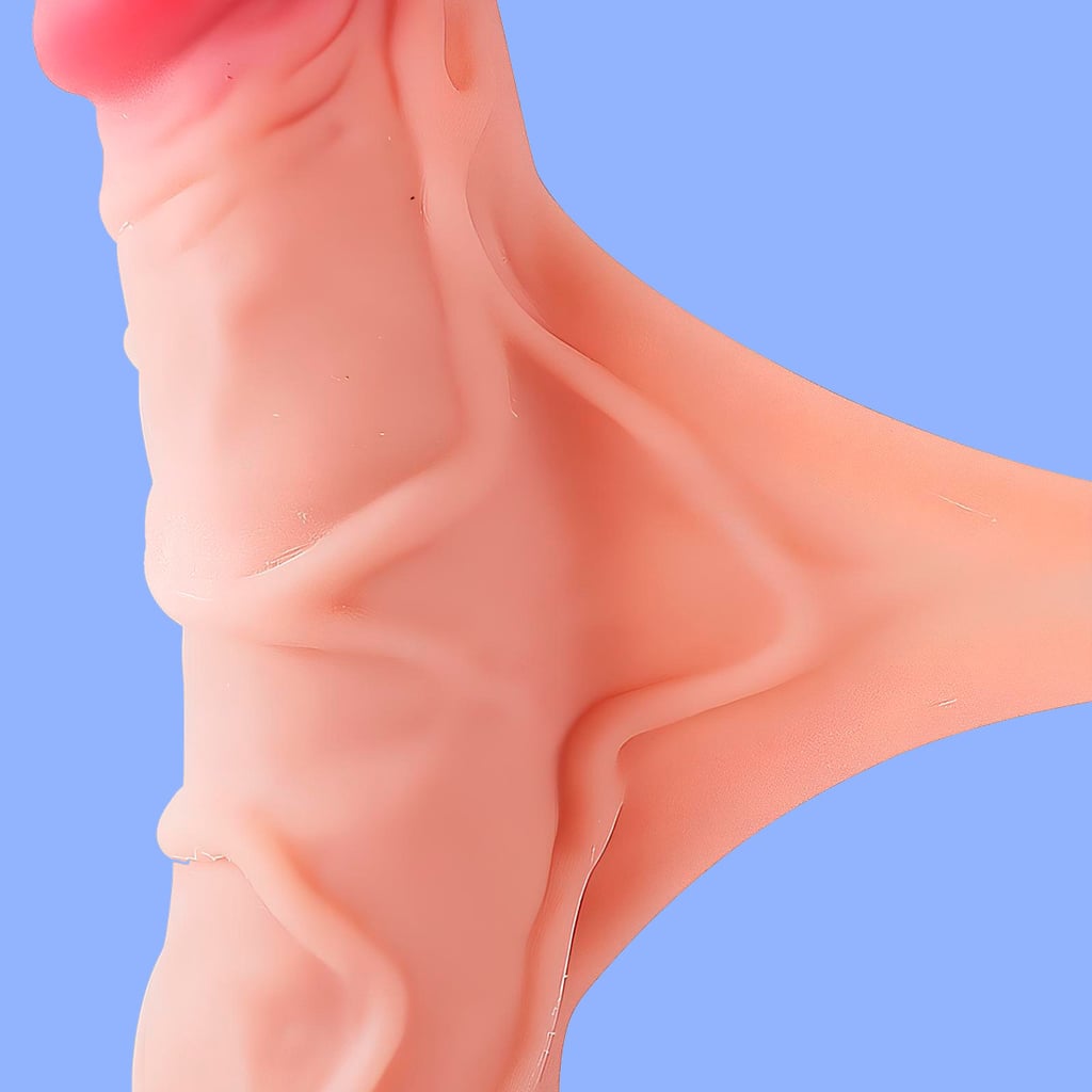 Prótese Peniana Realística em TPE com Veias Saltadas, Vértebra e Ventosa Removível - SI Mr. Switch | 17 x 4,5 cm - 4