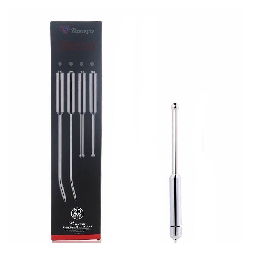 Runyu Vibrating Urethal Sound - Penetrador de Uretra com 20 Modos de Vibrações - 19,5 x 0,9 cm - 1