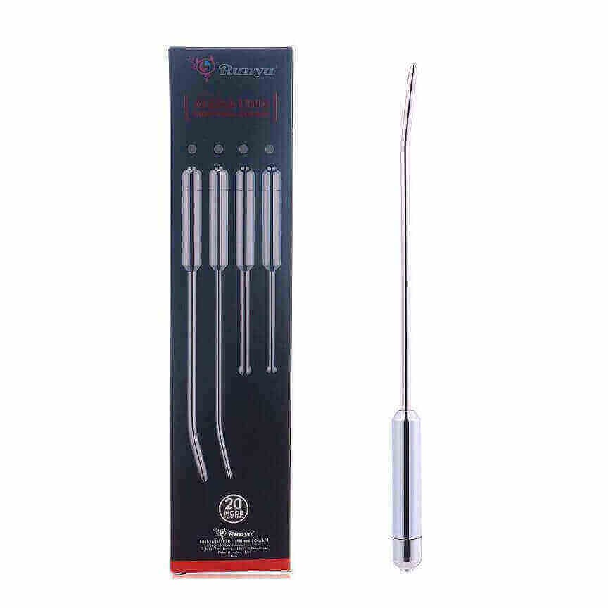 Runyu Vibrating Urethal Sound - Penetrador de Uretra com 20 Modos de Vibrações - 30 x 0,6 cm - 1