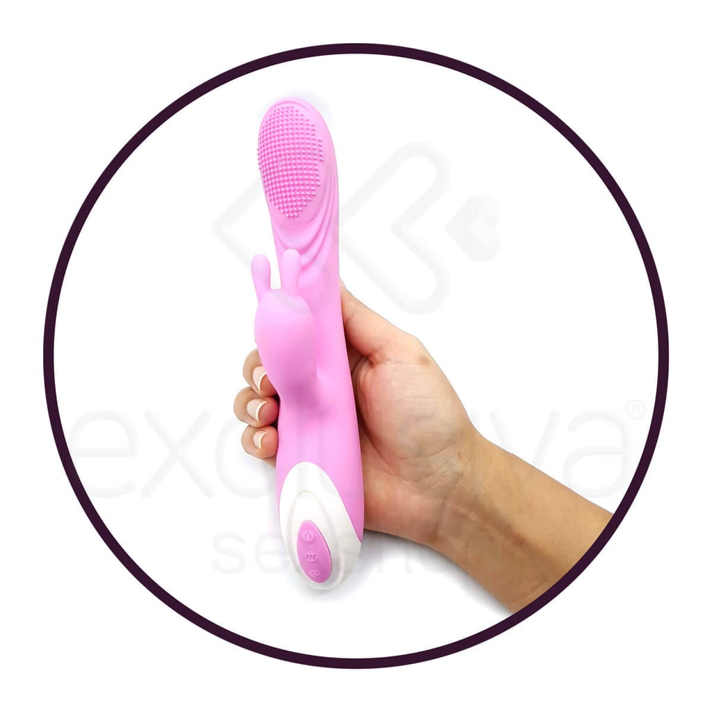 Sex Massager - Vibrador Estimulador de Ponto G e Clítoris com 7 Modos de Vibrações e 7 Velocidades, Possui Função Aquecimento - 21,5 x 3,4 cm - 5