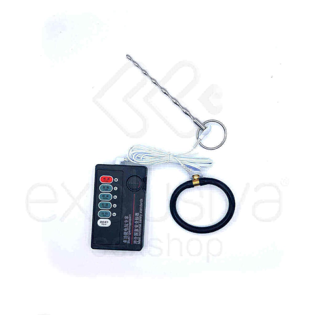 Sexy import - Kit de Eletro-Choque com Anel Peniano, Penetrador de Uretra Feito em Aço e Controle Remoto - 2