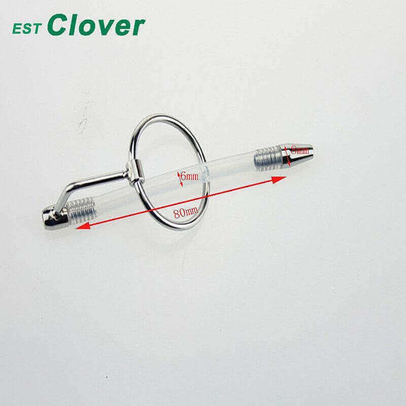 Sexy Import - Penetrador de Uretra Feito em Aço com ABS e Anel para Glande com Sonda - 8 x 0,8 cm - 3