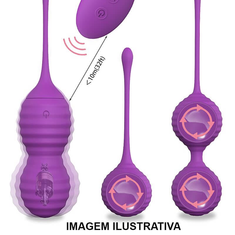 Kit para Pompoarismo Recarregável com Peso, 9 Modos de Vibração e Controle sem Fio - S-Hande Sweetheart | Disponível em 2 Cores - 8