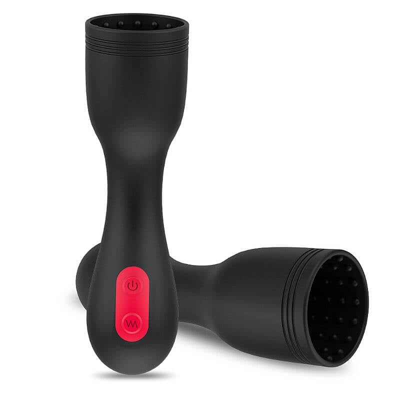 S-Hande Wavinglight - Estimulador Peniano em Silicone Aveludado com 9 Modos de Vibração - 14,4 x 3,7 cm - 2