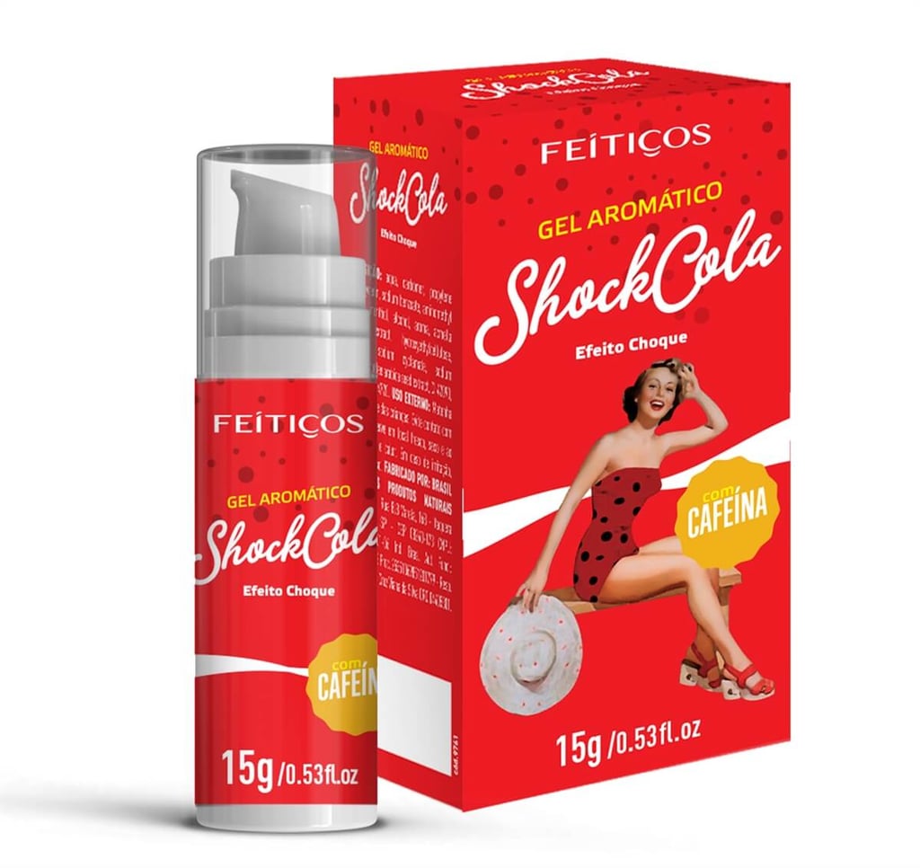 Gel Beijável Lubrificante Aromático com Efeito Eletrizante e Cafeína - Shock Cola | 15g - 1