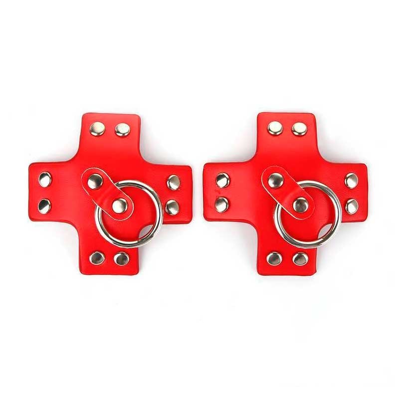 Tapa Seios em Couro Sintético com Detalhe de Argola e Rebites - Pleasure Dreams | Disponivel em 2 Cores - 4