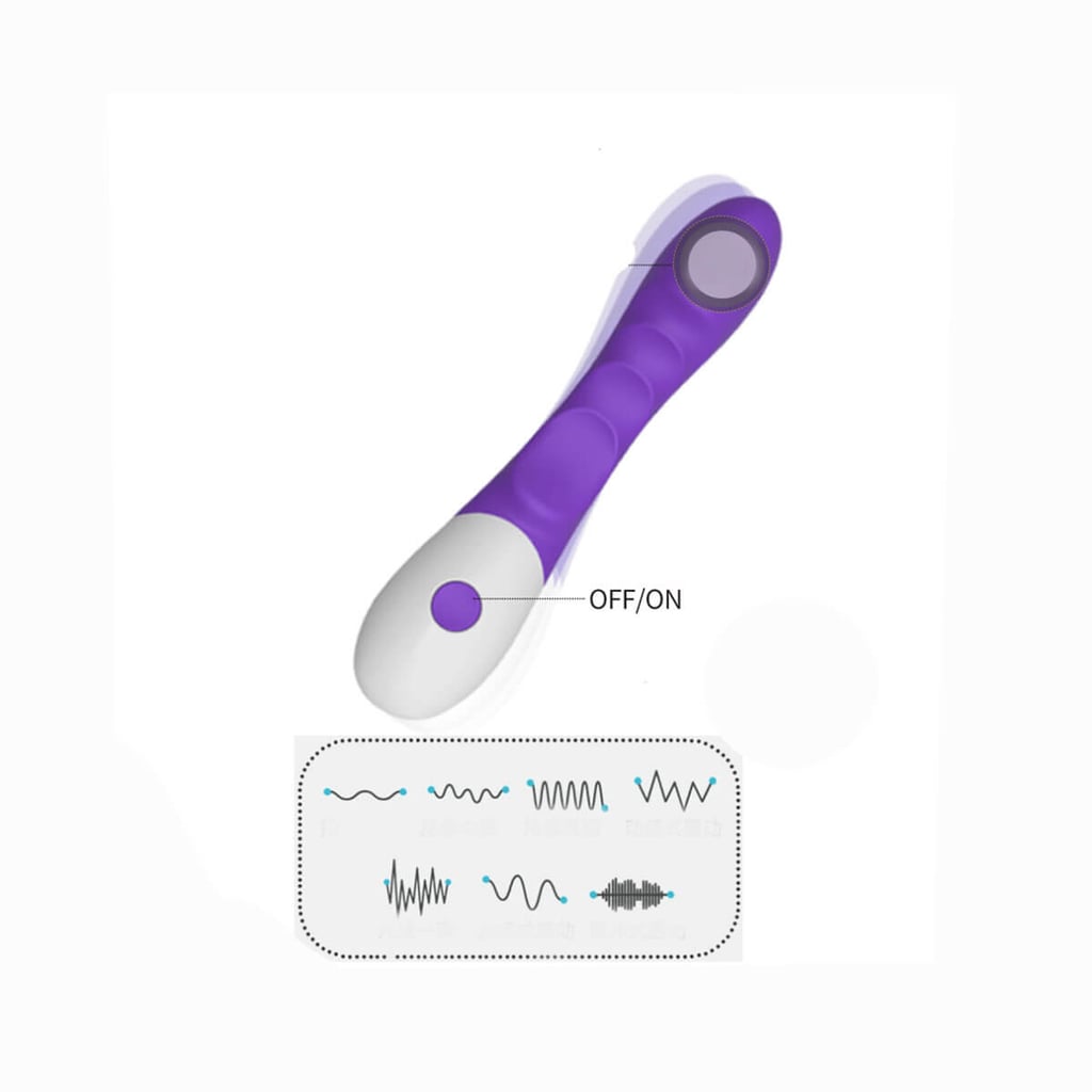 Topo Toys A42 Vibrator - Vibrador de Ponto G e Estimulador de Clitóris com Texturas Massageadoras e 7 Modos de Vibração - 13 x 3,6 cm - 4